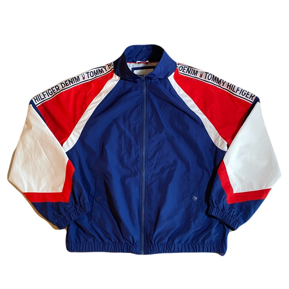 Tommy Hilfiger | Men's Colorblock Windbreaker Yacht Jacket Red White Blue Medium